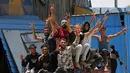 Serangan itu menewaskan 8.196 orang dan melukai 30.094 orang lainnya, serta menghancurkan kesepakatan gencatan senjata dan perjanjian pertukaran tahanan yang telah disepakati pada Januari 2025. (Eyad BABA/AFP)
