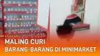 Nampak barang-barang yang berada di dalam beberapa rak minimarket habis tak bersisa.