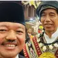 Ketua Fraksi Partai Golkar MPR RI Idris Laena berpakaian adat saat sidang tahunan MPR RI 2023