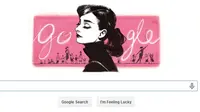 (Google Doodle Audrey Hepburn/ screenshot dari laman Google)
