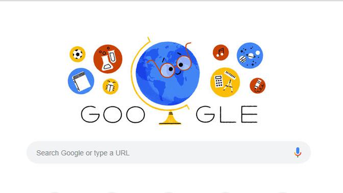 Google Doodle peringati Hari Guru Nasional hari ini. (Doc: Google Doodle)