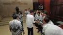 Kedatangan Capres Joko Widodo disabut oleh para pengurus PGRI. Jakarta, Jumat (23/5/2014) (Liputan6.com/Herman Zakharia)
