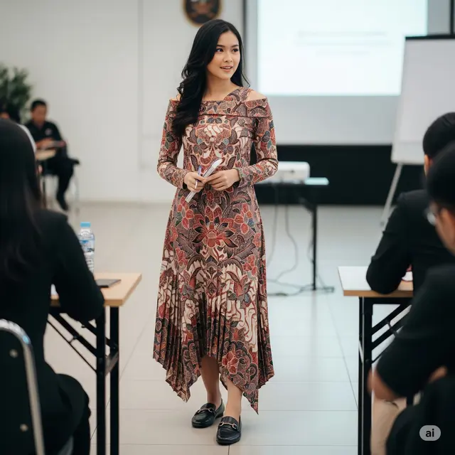 Dress Batik Sabrina Plisket