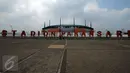 Tampilan bangunan Stadion Pakansari, Kab Bogor, Jumat (10/3). Stadion Pakansari akan menjadi lokasi laga final Piala Presiden 2017 antara PBFC melawan Arema FC pada Minggu (12/3). (Liputan6.com/Helmi Fithriansyah)