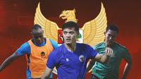 Timnas Indonesia - Victor Igbonefo, Alfeandra Dewangga, Ryuji Utomo (Bola.com/Adreanus Titus)