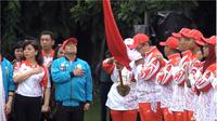Kontingen Indonesia ke SEA Games 2019 saat dilepas Presiden Joko Widodo di Istana Kepresidenan Bogor, Rabu (27/11). (BPMI)
