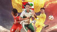 Timnas Indonesia U-19 - Ronaldo Kwateh, Marselino Ferdinan, Cahya Supriadi (Bola.com/Adreanus Titus)