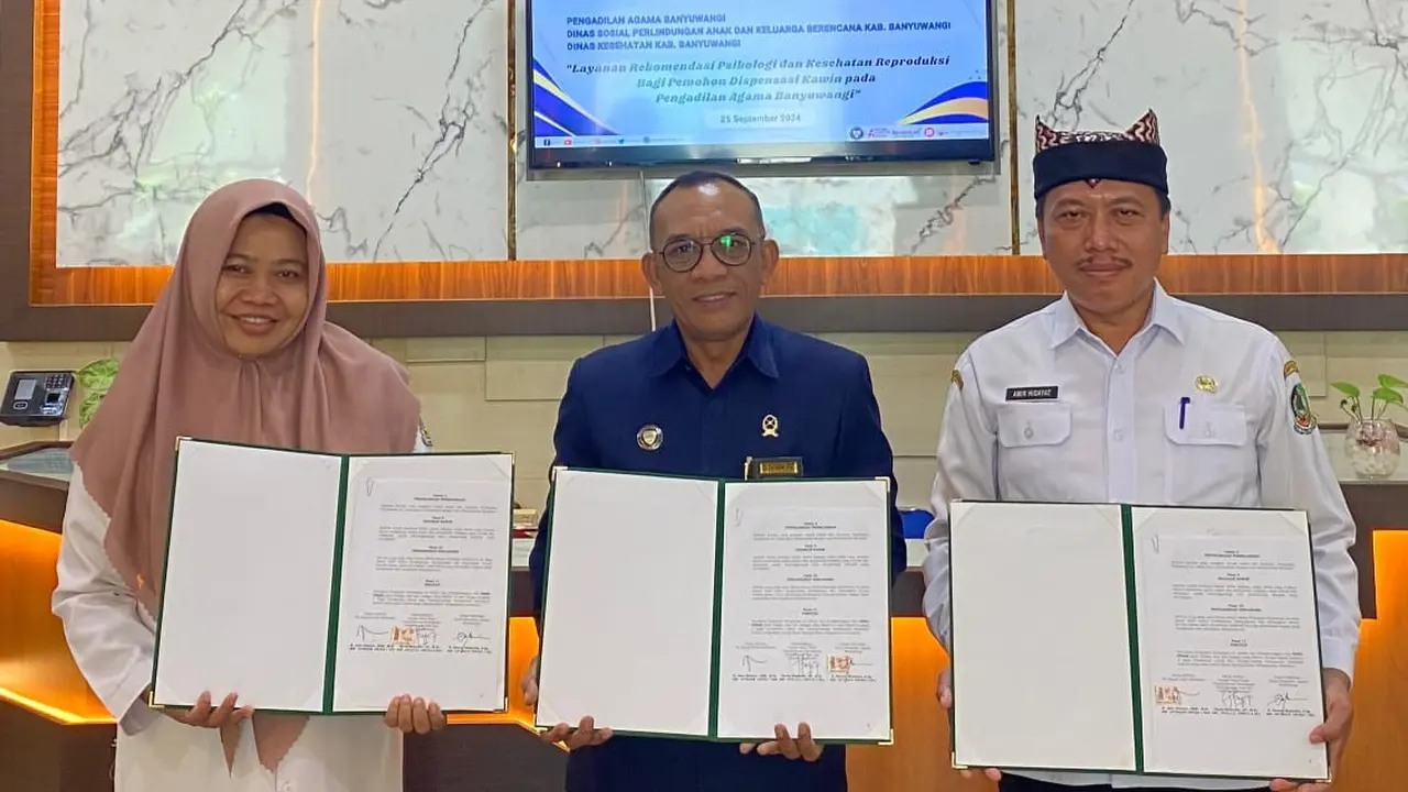 MoU lintas instansi dilakukan untuk menekan angka pernikahan dini di Banyuwangi (Istimewa)
