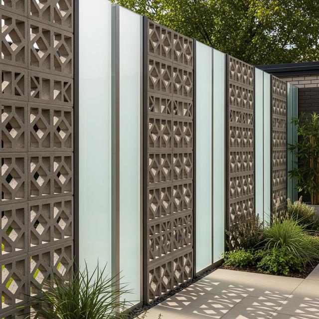 Inspirasi Pagar Tembok dengan Roster Artistik