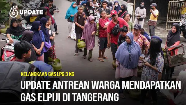 Perkembangan Antrean Warga Mendapatkan Gas Elpiji di Tangerang