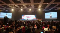 Presiden Joko Widodo menghadiri acara Festival Terampil 2019 di Mall Kota Kasablanka, Jakarta Selatan. (Liputan6.com/Nanda Perdana Putra)