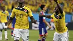 Timnas Kolombia kokoh di puncak klasemen grup C Piala Dunia 2014 usai menumbangkan Jepang 4-1 di Stadion Pantanal, Cuiaba, Brasil, (25/6/2014). (REUTERS/Eric Gaillard)