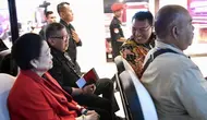 Ketua Umum PDI Perjuangan Megawati Soekarnoputri tiba di arena Rapat Kerja Nasional (Rakernas) V di Ancol Beach City International, Jakarta, Sabtu (25/5/2024). (Foto: Dokumentasi PDIP).