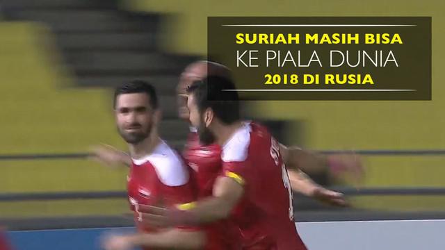 Berita video peluang Suriah ke Piala Dunia 2018 masih terbuka berkat sebuah tendangan panenka di Kualifikasi Piala Dunia zona Asia.