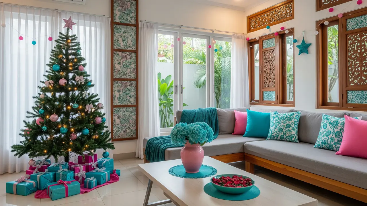 14 Palet Warna Natal Selain Merah–Hijau, Bikin Rumah Super Fresh dan Tampil Beda