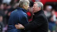 Sir Alex Ferguson dan Arsene Wenger (Paul Ellis/AFP)
