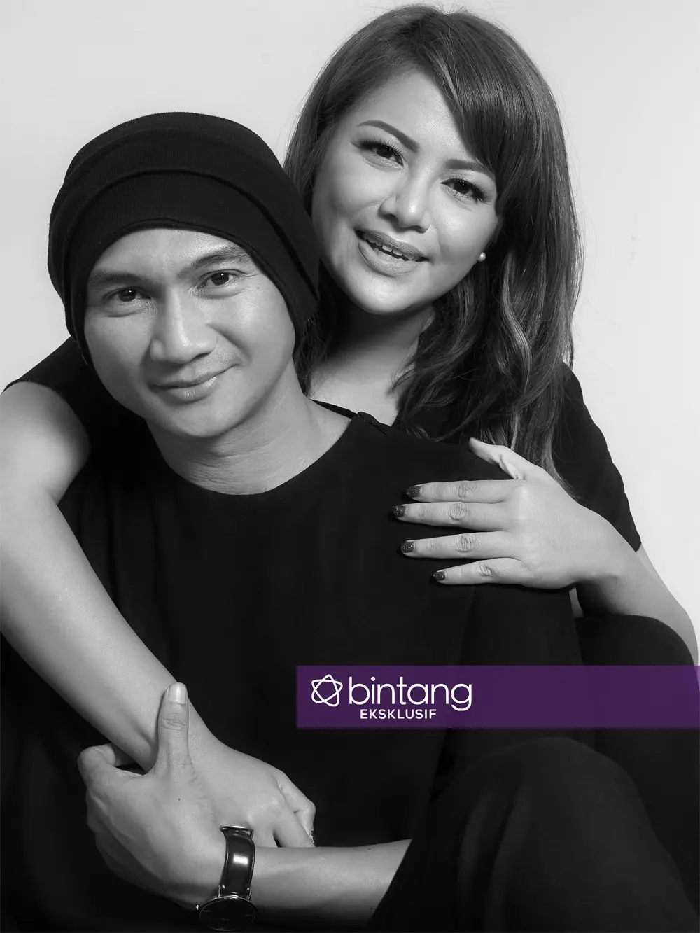 Anji dan sang istri, Wina. (Bambang E. Ros/Bintang.com)