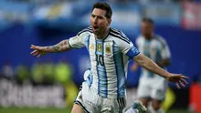 Penyerang Argentina, merayakan gol pertama yang dicetak timnya dalam laga Grup J Piala Dunia 2026 antara Argentina melawan Aljazair di Stadion Kansas City, Kansas City, pada 16 Juni 2026. (Roberto SCHMIDT / AFP)