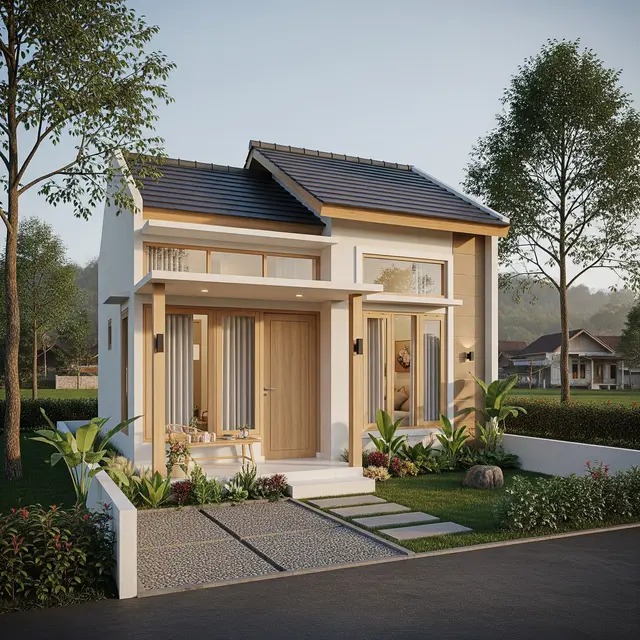 Desain Rumah Tipe 36 di Desa yang Nyaman untuk Pasangan Baru dengan Budget Terbatas (Image by Gemini AI)