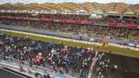 Pergelaran MotoGP Malaysia 2016 di Sirkuit Internasional Sepang, 28-30 Oktober 2016, mampu menyedot sebanyak 161.533 penonton yang menjadi rekor terbanyak sepanjang sejarah. (Sepang International Circuit)