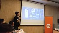 Corporate and Media Relations Lead Xiaomi Indonesia Panji Pratama saat membahas soal Redmi Note 13 Pro Plus. (Liputan6.com/Robinsyah Aliwafa Zain)