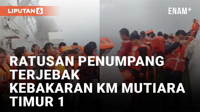 KM Mutiara Timur 1 Terbakar di Selat Lombok