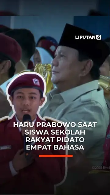 Haru Prabowo Saat Siswa Sekolah Rakyat Pidato Empat Bahasa