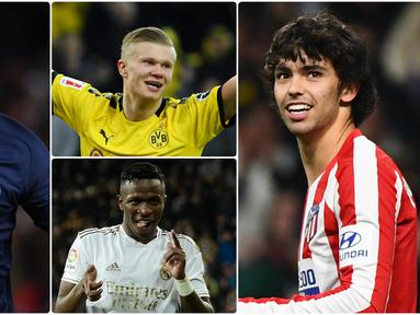 Cristiano Ronaldo adalah salah satu pemain terbaik dunia pada saat ini. Penyerang asal Portugal itu sudah mencetak lebih dari 700 gol dalam kariernya dan memenangkan 29 trofi. Berikut 5 pemain yang digadang-gadang sebagai penerus Cristiano Ronaldo. (Kolase foto AFP)