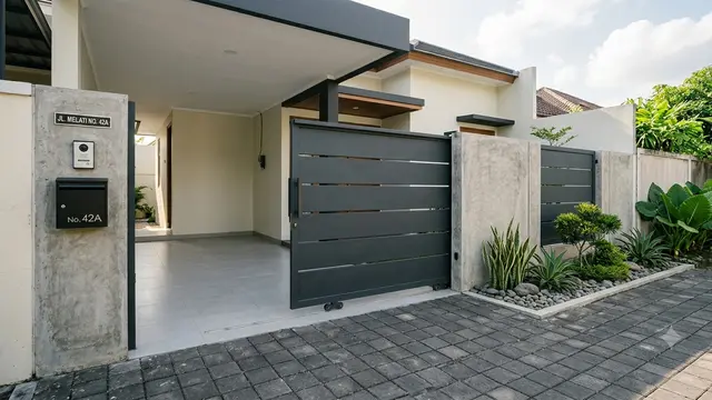 Inspirasi Gerbang Rumah Sederhana yang Tetap Terlihat Elegan. Gemini
