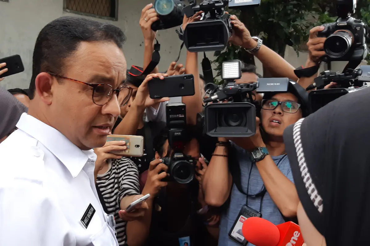 Gubernur DKI Jakarta Anies Baswedan menyambangi RS Tarakan, Jakarta, Rabu (22/5/2019).