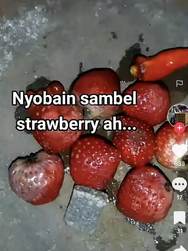 6 Potret Nyeleneh Stroberi Jadi Campuran Makanan, Cara Baru Nikmati Buah
