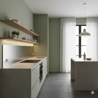 Dapur Tanpa Ubin Dinding (Created by AI)