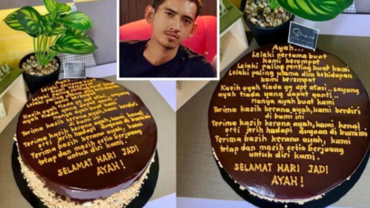 Tak Hanya Ucapan Selamat, Remaja Ini Tulis Curhatan di Kue Ulang Tahun Ayahnya
