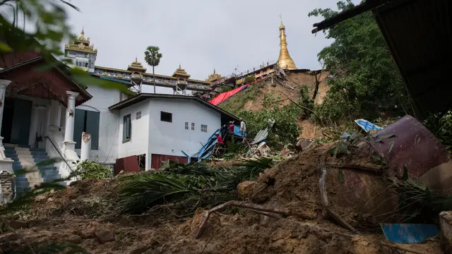 Banjir dan Tanah Longsor di Myanmar Selatan