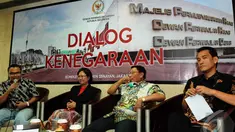 Dialog kenegaraan bertemakan Check and balances antar lembaga negara MPR, DPR, DPD, Presiden, Senayan, Jakarta, Rabu (15/10/2014) (Liputan6.com/Andrian M Tunay)