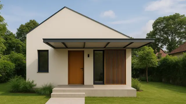 Gambar Rumah Sederhana 8x8 2025 Konsep Minimalis Modern/ Ilustrasi Gambar AI