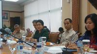 Menkes Nila F Moeloek saat diskusi bersama media, Senin (9/10) / Fotografer : Abdi Susanto