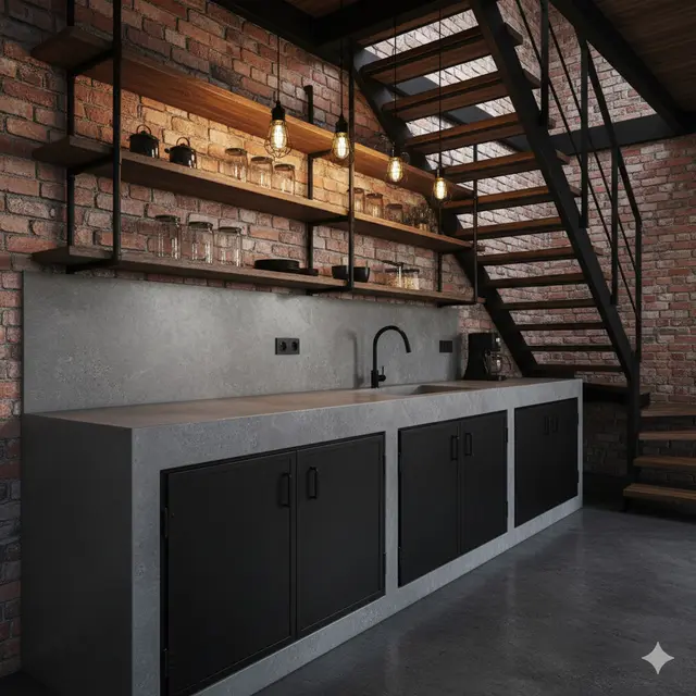 Inspirasi Dapur Bawah Tangga untuk Rumah Sempit 2 Lantai. Gemini