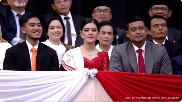 7 Potret Keluarga Jokowi Hadiri Pelantikan Prabowo-Gibran, Erina Gudono Absen