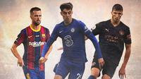 Ilustrasi - Miralem Pjanic, Kai Havertz, Ruben Dias (Bola.com/Adreanus Titus)