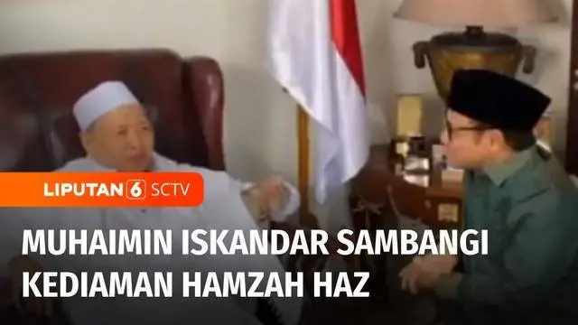 Ketua Umum Partai Kebangkitan Bangsa (PKB) Muhaimin Iskandar menyambangi kediaman mantan Wakil Presiden, Hamzah Haz, di kawasan Matraman, Jakarta Timur, Kamis siang.