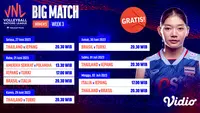Ekslusif di Vidio! Live Streaming Women’s VNL 2023 Pekan Ketiga 27 Juni - 2 Juli : Jerman Vs Republik Dominika,  USA Vs Polandia