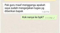 6 Chat Murid Tanya Tugas Ini Nyeleneh, Bikin Geregetan (sumber: Twitter.com/txtdaripelajar)