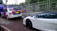 Heboh Lamborghini Dikawal Polisi Terobos Busway