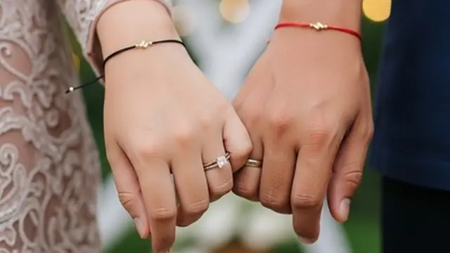 Gelang emas couple pasangan 2025. (Liputan6.com/Gemini.ai)