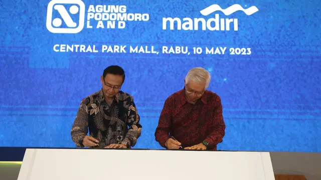 Pengembang properti Agung Podomoro bersama Bank Mandiri menandatangani Perjanjian Kerja Sama Pemasaran.
