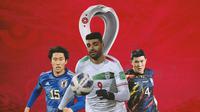 Piala Dunia - Daichi Kamada, Mehdi Taremi, Kim Min-Jae (Bola.com/Adreanus Titus)
