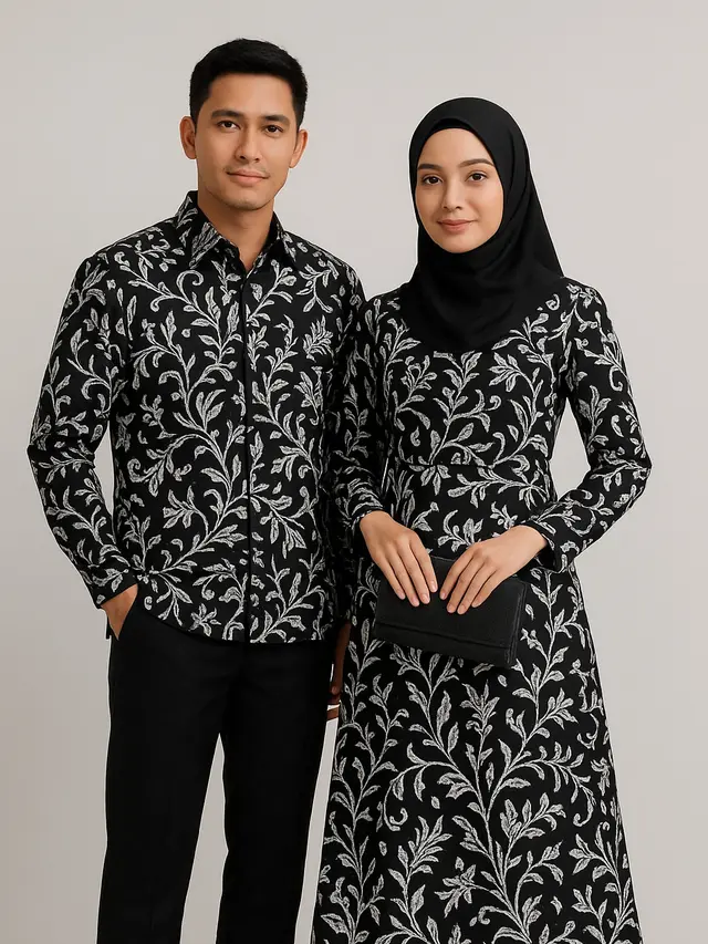 Gamis Batik Sarimbit untuk Kondangan (Image by ChatGPT)