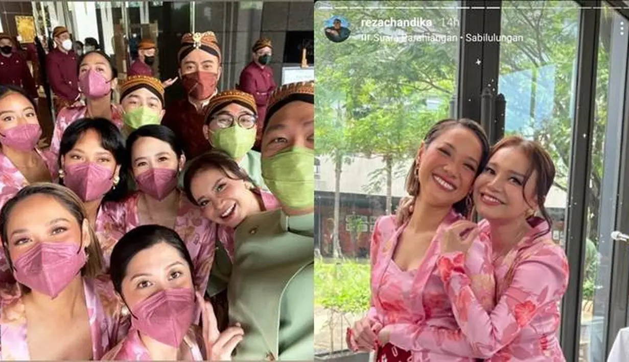 Bridesmaid acara lamaran Vidi Aldiano (Sumber: Instagram/santosodio)