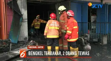 Amuk api yang melahap bengkel berlantai 2 itu, menewaskan 2 orang yang sedang tertidur lelap di lantai dua.